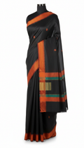 Everyday Cotton Saree in Monochrome Stripes